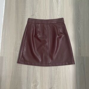 French Connection faux leather mini skirt